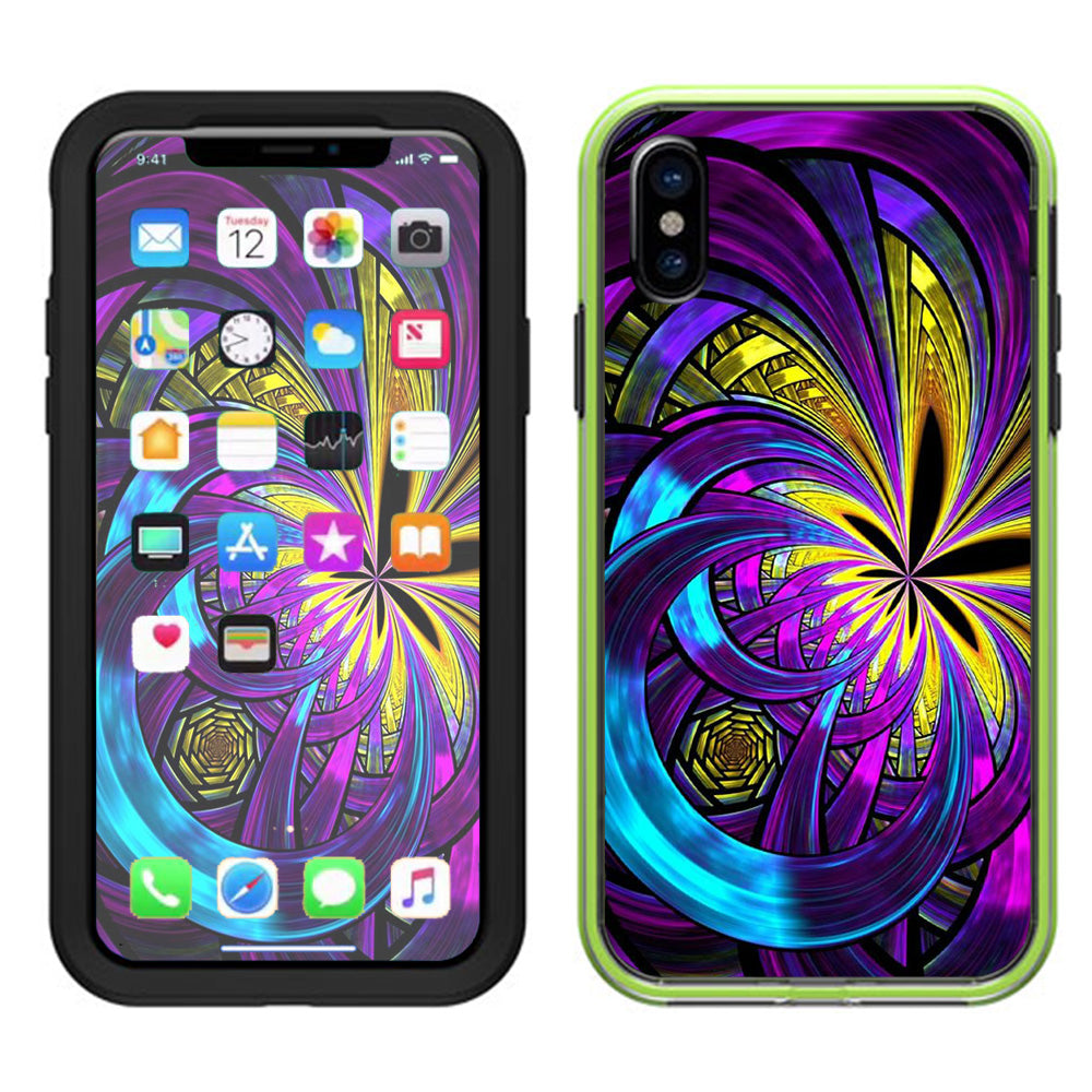  Purple Beautiful Design Lifeproof Slam Case iPhone X Skin