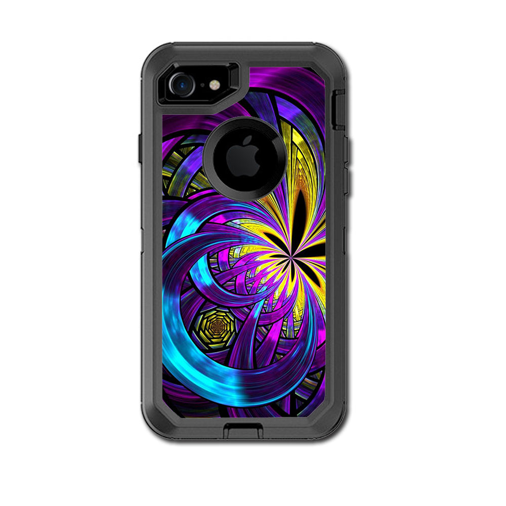  Purple Beautiful Design Otterbox Defender iPhone 7 or iPhone 8 Skin