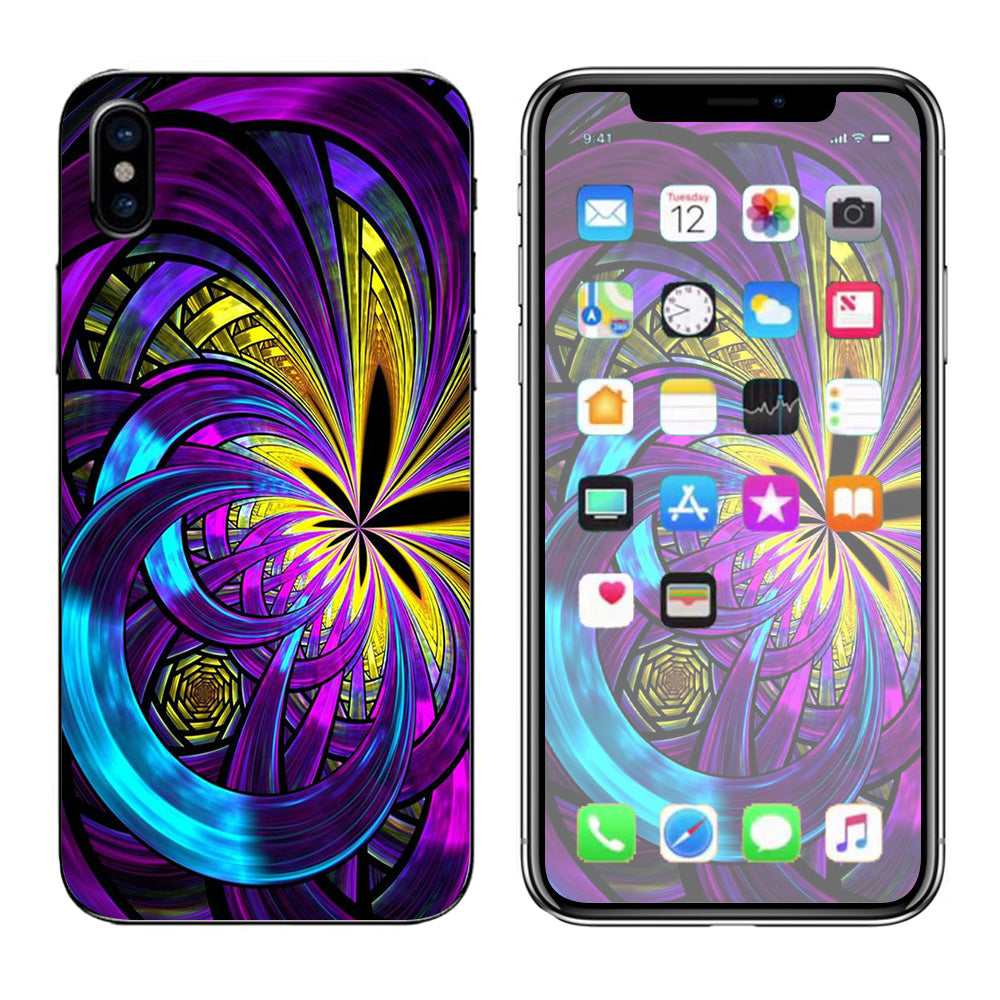  Purple Beautiful Design Apple iPhone X Skin