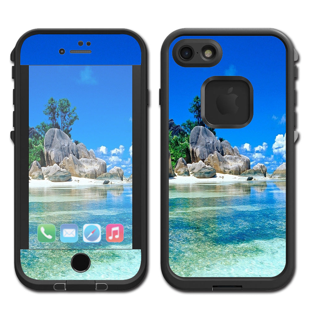  Island Paradise Beach Lifeproof Fre iPhone 7 or iPhone 8 Skin