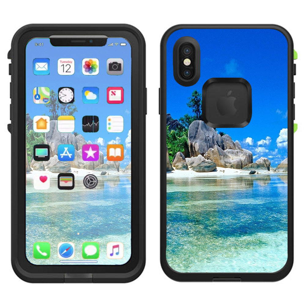 Island Paradise Beach Lifeproof Fre Case iPhone X Skin