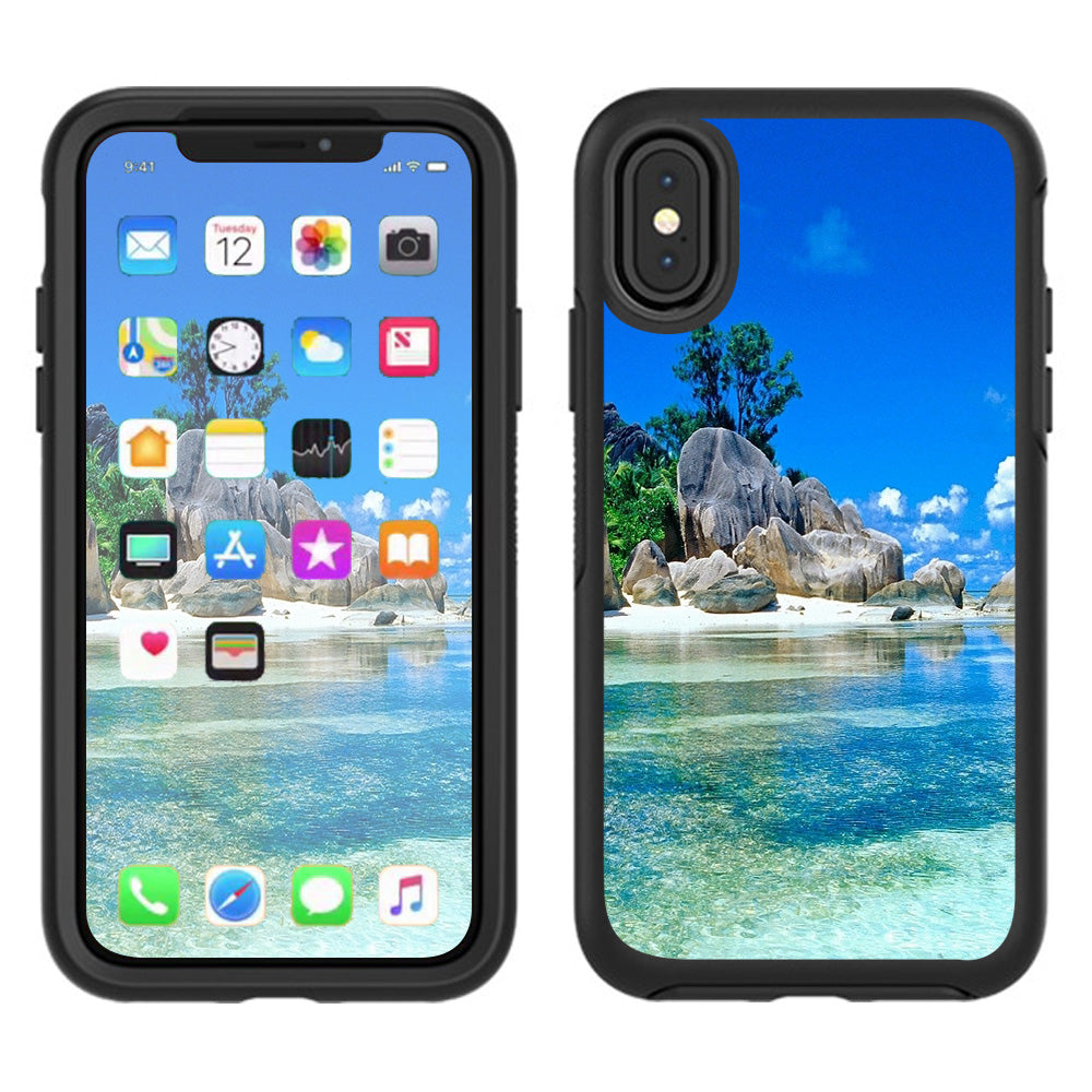  Island Paradise Beach Otterbox Defender Apple iPhone X Skin