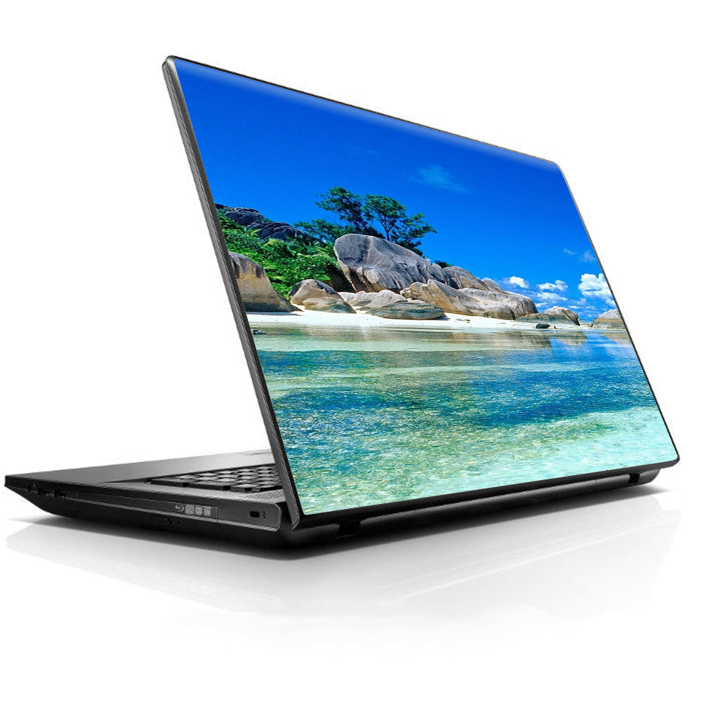  Island Paradise Beach Universal 13 to 16 inch wide laptop Skin