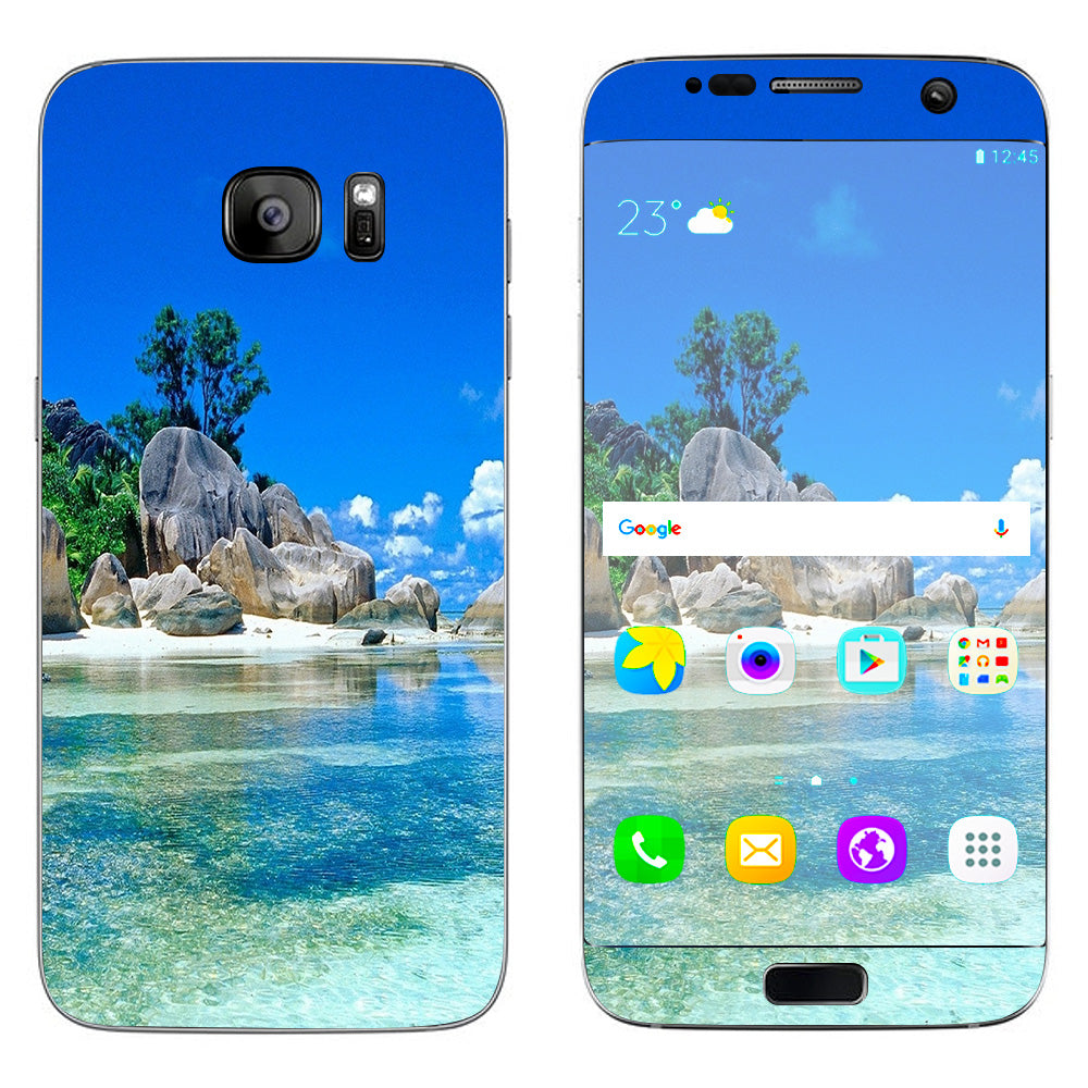  Island Paradise Beach Samsung Galaxy S7 Edge Skin