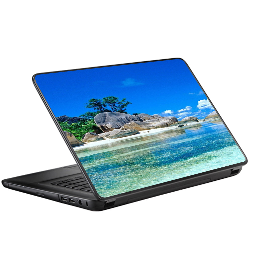  Island Paradise Beach Universal 13 to 16 inch wide laptop Skin