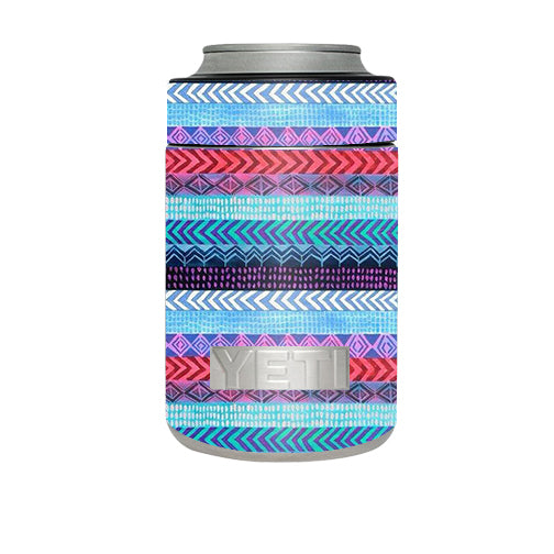  Aztec Blue Tribal Chevron Yeti Rambler Colster Skin