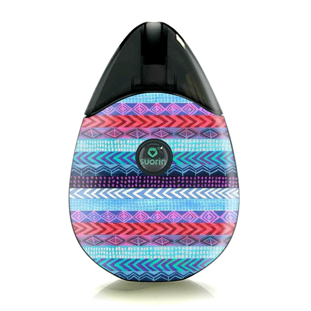  Aztec Blue Tribal Chevron Suorin Drop Skin