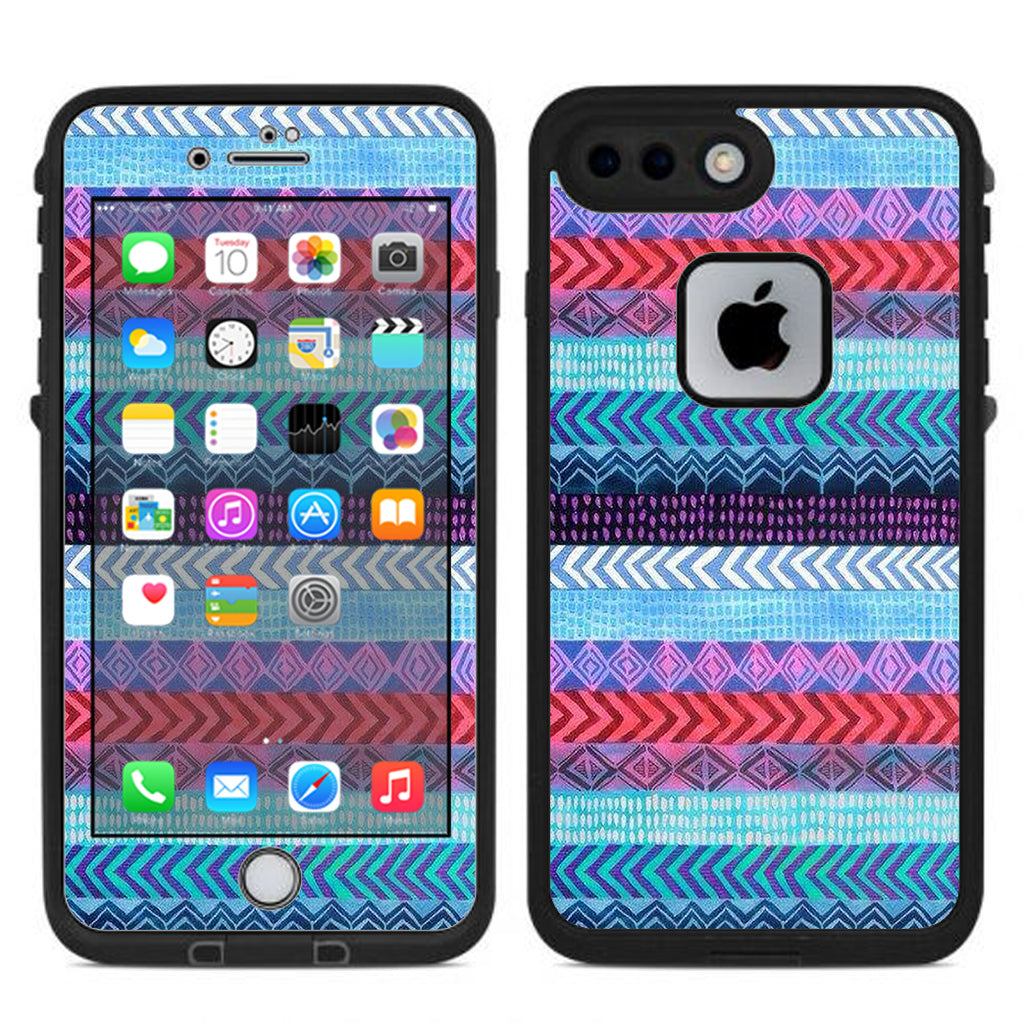  Aztec Blue Tribal Chevron Lifeproof Fre iPhone 7 Plus or iPhone 8 Plus Skin