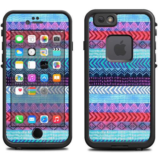  Aztec Blue Tribal Chevron Lifeproof Fre iPhone 6 Skin