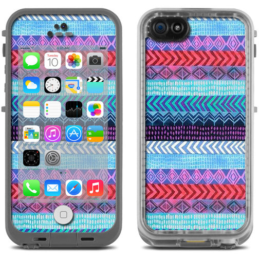  Aztec Blue Tribal Chevron Lifeproof Fre iPhone 5C Skin