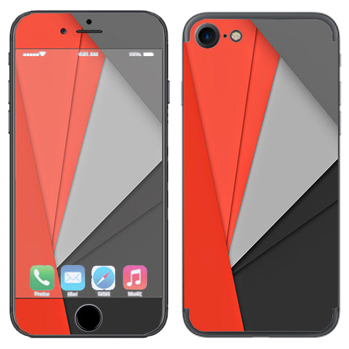  Orange And Grey Apple iPhone 7 or iPhone 8 Skin