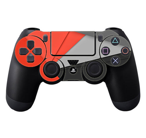  Orange And Grey Sony Playstation PS4 Controller Skin