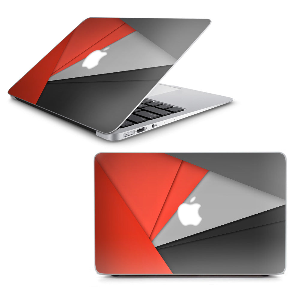  Orange And Grey Macbook Air 13" A1369 A1466 Skin