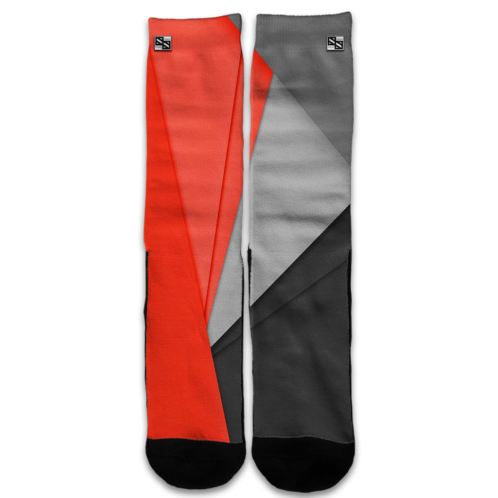  Orange And Grey Universal Socks