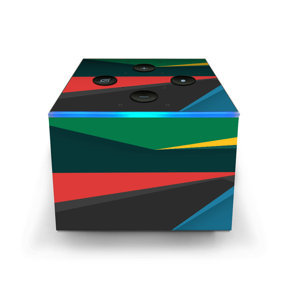  Abstract Patterns Green Amazon Fire TV Cube Skin