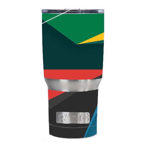  Abstract Patterns Green RTIC 20oz Tumbler Skin