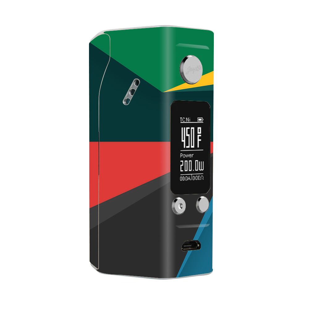  Abstract Patterns Green Wismec Reuleaux RX200S Skin