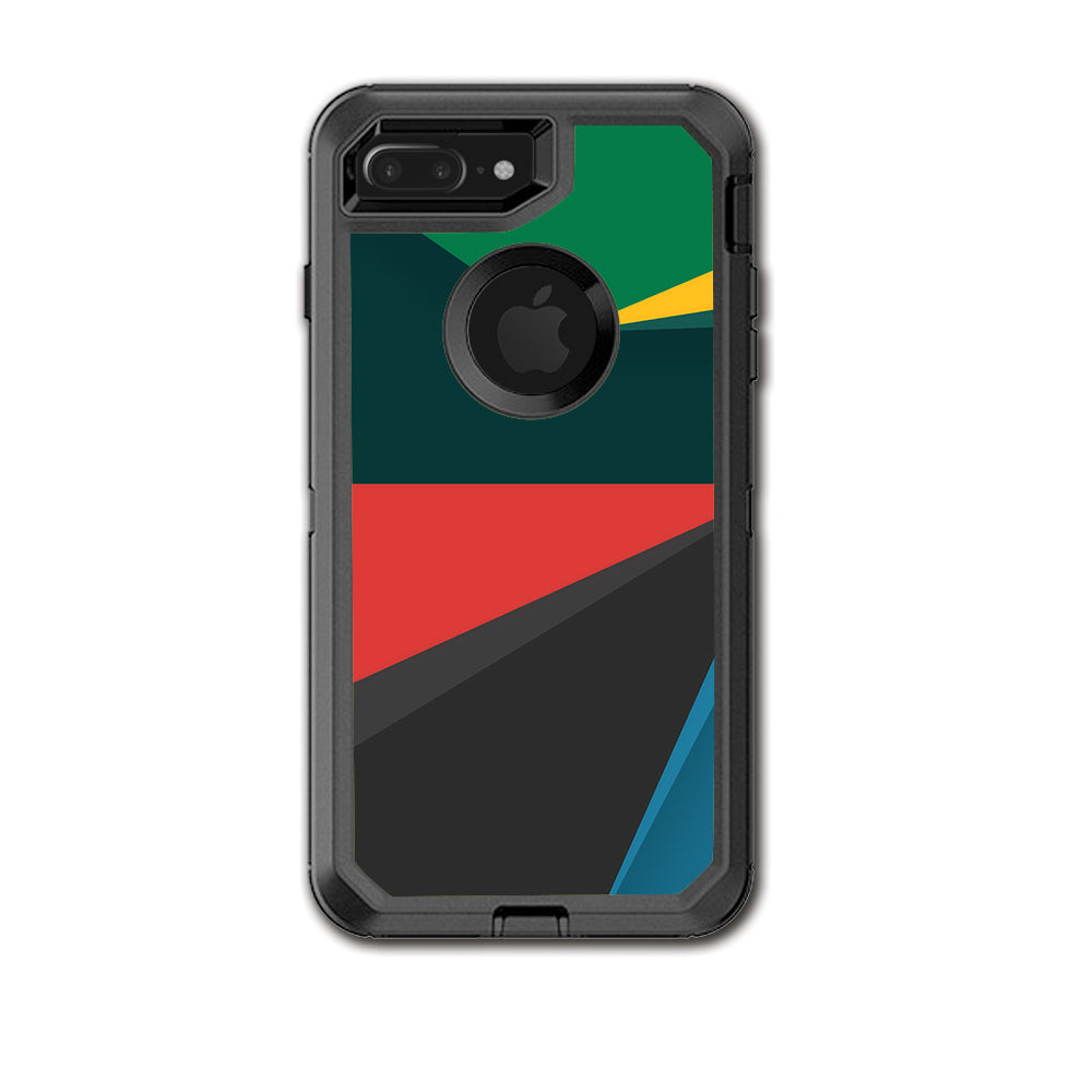  Abstract Patterns Green Otterbox Defender iPhone 7+ Plus or iPhone 8+ Plus Skin