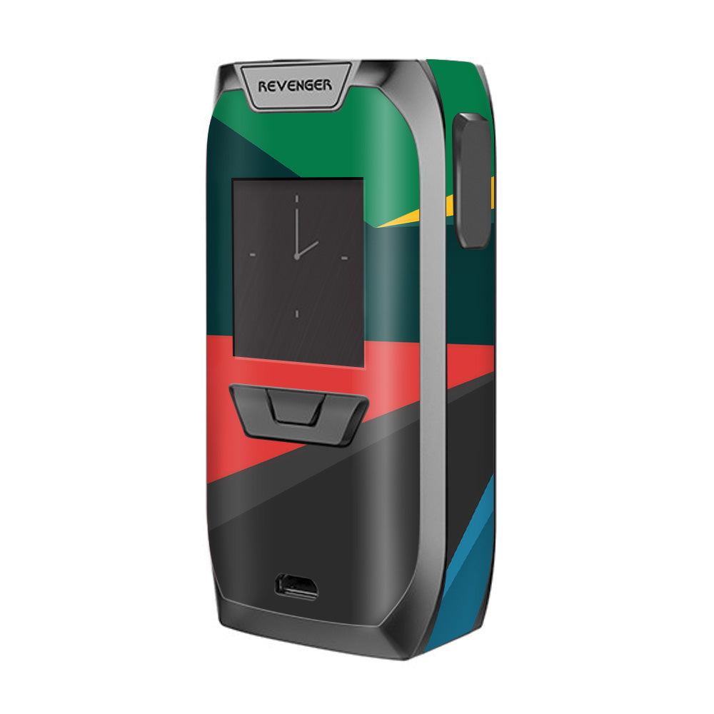  Abstract Patterns Green Vaporesso Revenger Skin