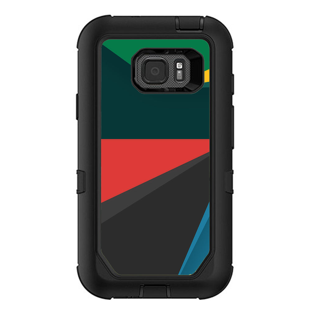  Abstract Patterns Green Otterbox Defender Samsung Galaxy S7 Active Skin