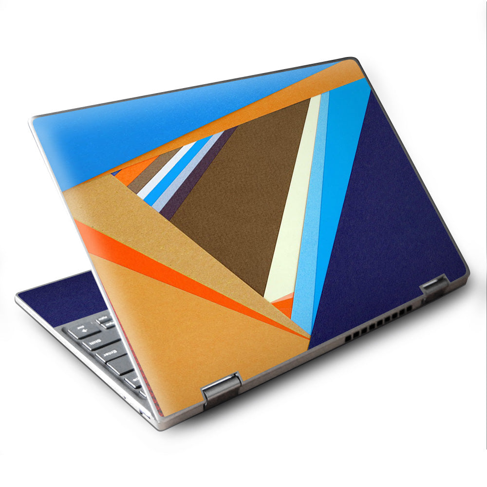  Abstract Patterns Blue Tan Lenovo Yoga 710 11.6" Skin