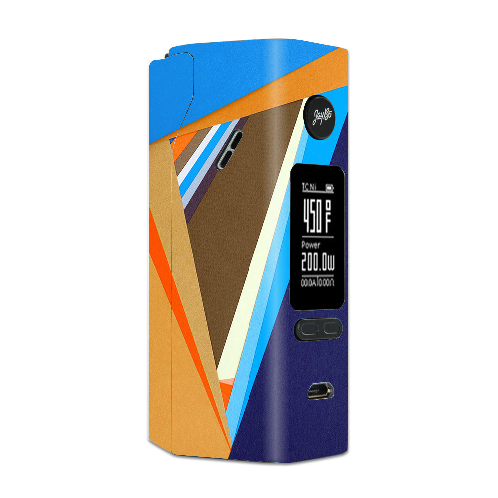  Abstract Patterns Blue Tan Wismec Reuleaux RX 2/3 combo kit Skin