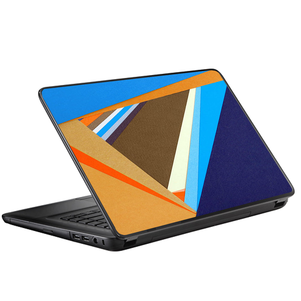  Abstract Patterns Blue Tan Universal 13 to 16 inch wide laptop Skin