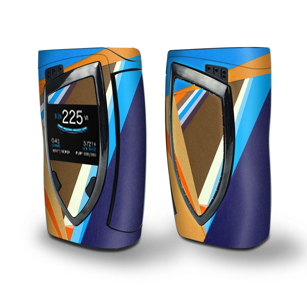 Skin Decal Vinyl Wrap for Smok Devilkin Kit 225w Vape (includes TFV12 Prince Tank Skins) skins cover/ Abstract Patterns Blue tan