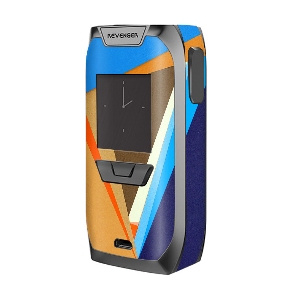  Abstract Patterns Blue Tan Vaporesso Revenger Skin