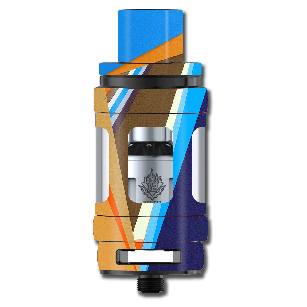  Abstract Patterns Blue Tan Smok TFV12 Tank Skin