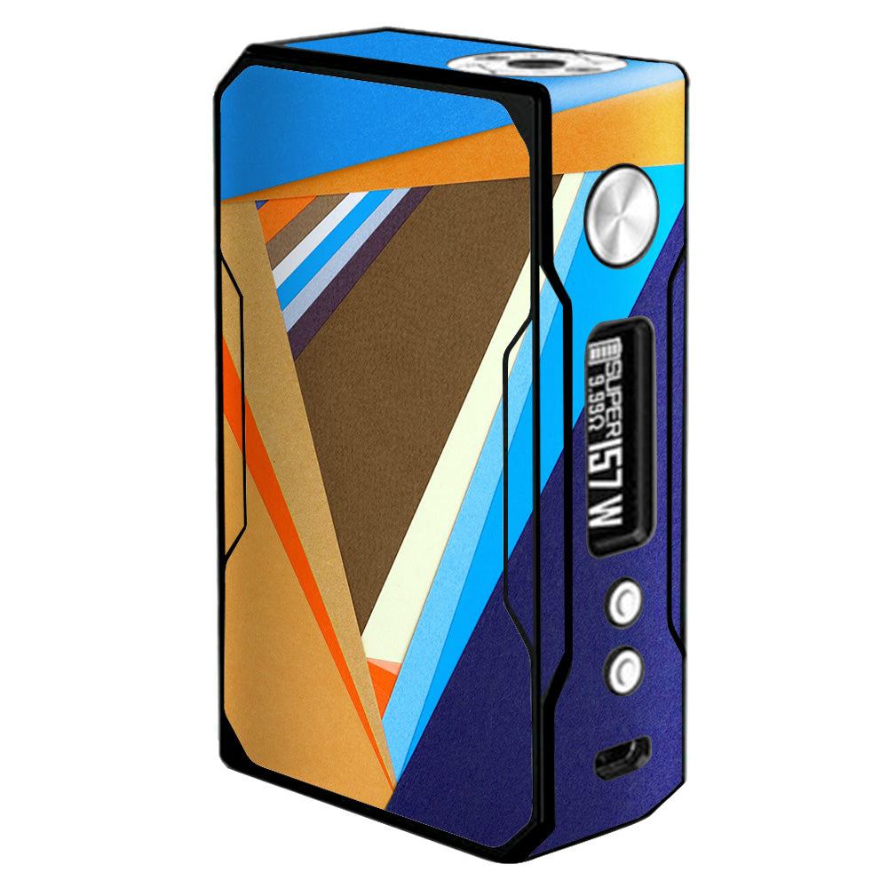  Abstract Patterns Blue Tan Voopoo Drag 157w Skin
