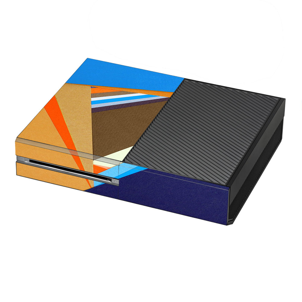  Abstract Patterns Blue Tan Microsoft Xbox One Skin
