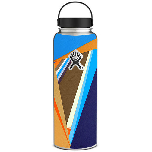  Abstract Patterns Blue Tan Hydroflask 40oz Wide Mouth Skin