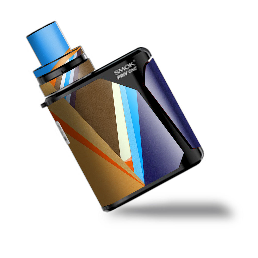  Abstract Patterns Blue Tan Smok Priv One Skin