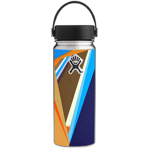  Abstract Patterns Blue Tan Hydroflask 18oz Wide Mouth Skin