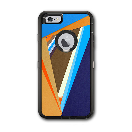  Abstract Patterns Blue Tan Otterbox Defender iPhone 6 PLUS Skin