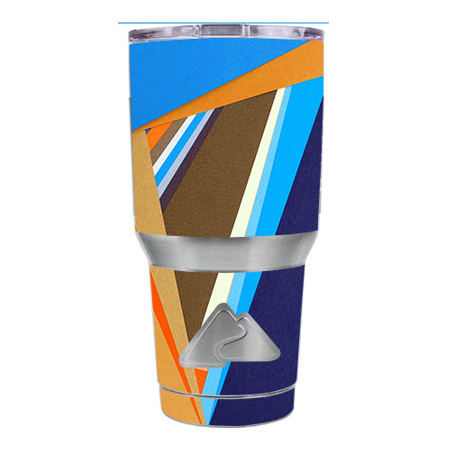  Abstract Patterns Blue Tan Ozark Trail 20oz Tumbler Skin
