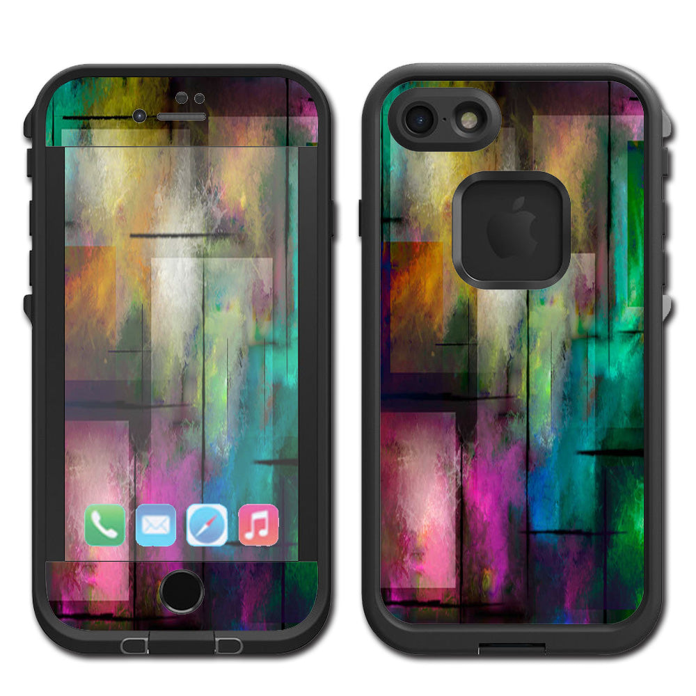  Colorful Paint Modern Lifeproof Fre iPhone 7 or iPhone 8 Skin