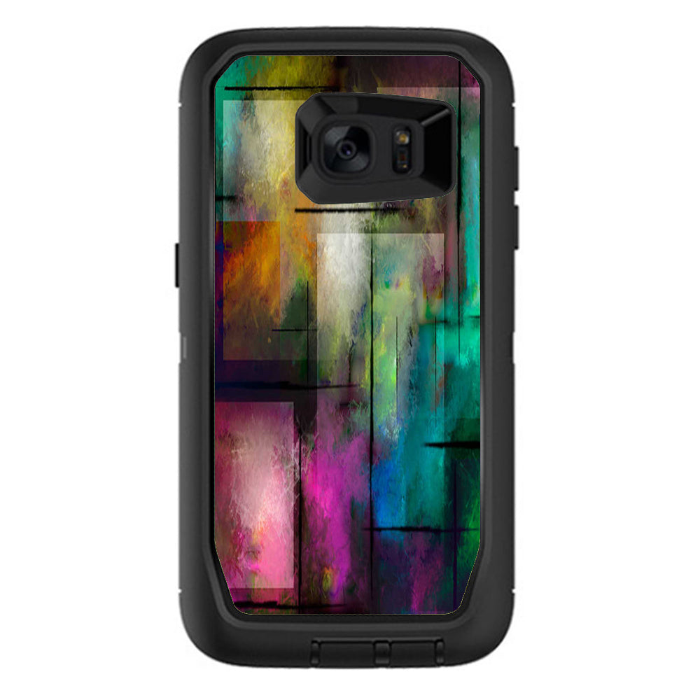  Colorful Paint Modern Otterbox Defender Samsung Galaxy S7 Edge Skin