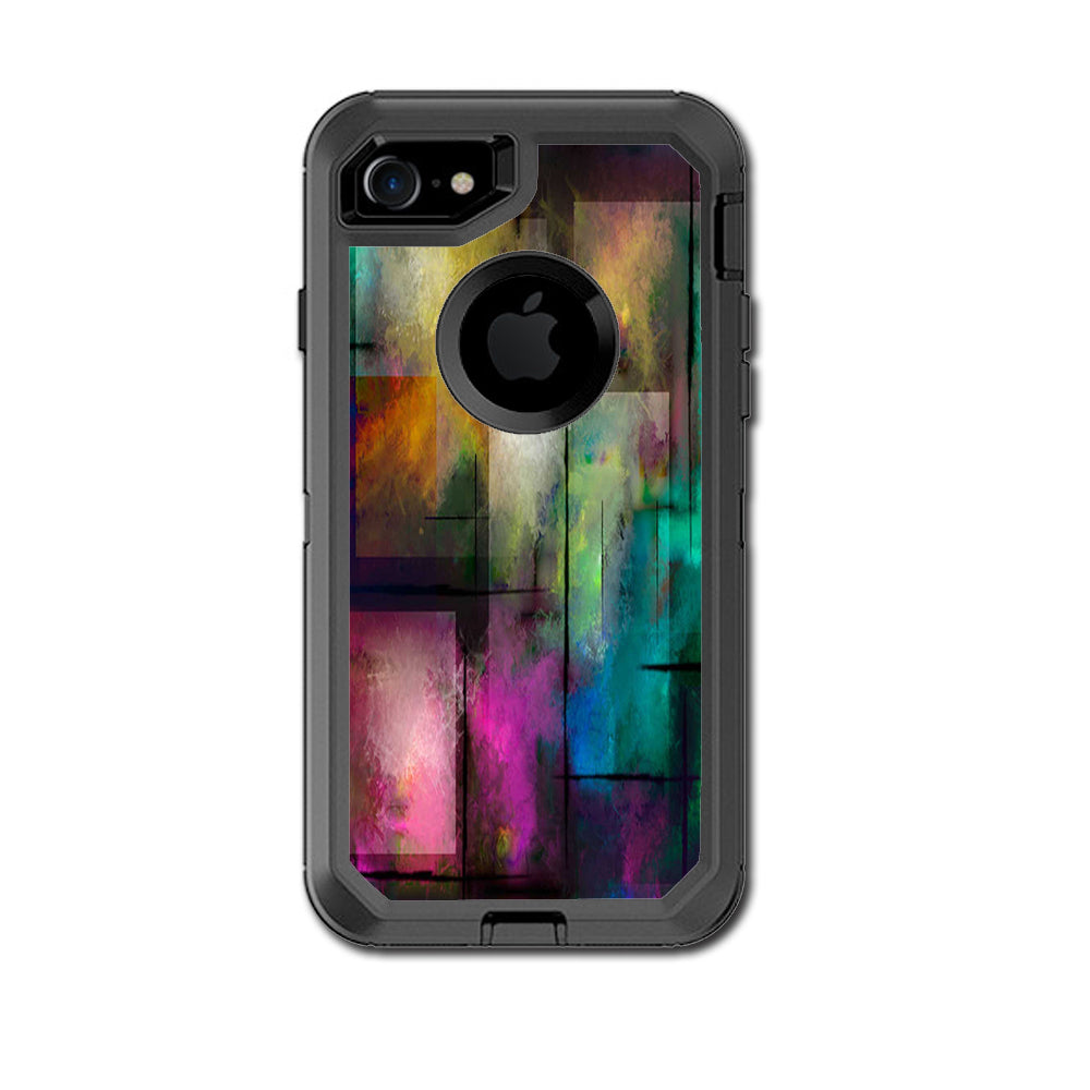  Colorful Paint Modern Otterbox Defender iPhone 7 or iPhone 8 Skin