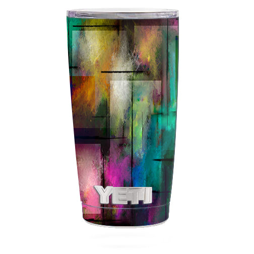  Colorful Paint Modern Yeti 20oz Rambler Tumbler Skin