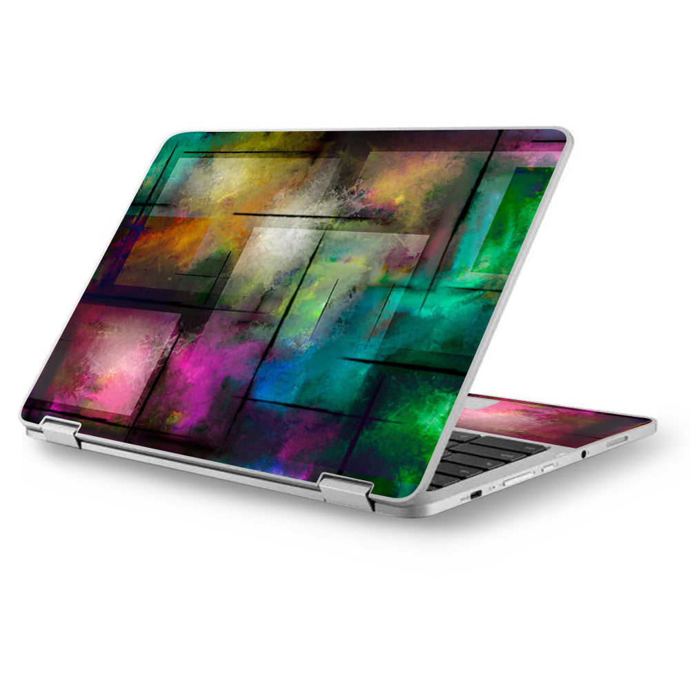  Colorful Paint Modern Asus Chromebook Flip 12.5" Skin