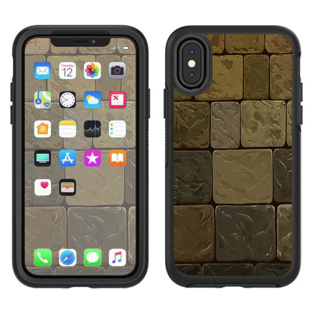  Texture Stone Otterbox Defender Apple iPhone X Skin