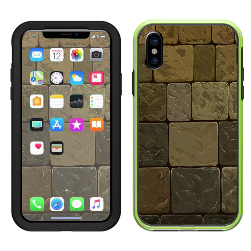  Texture Stone Lifeproof Slam Case iPhone X Skin