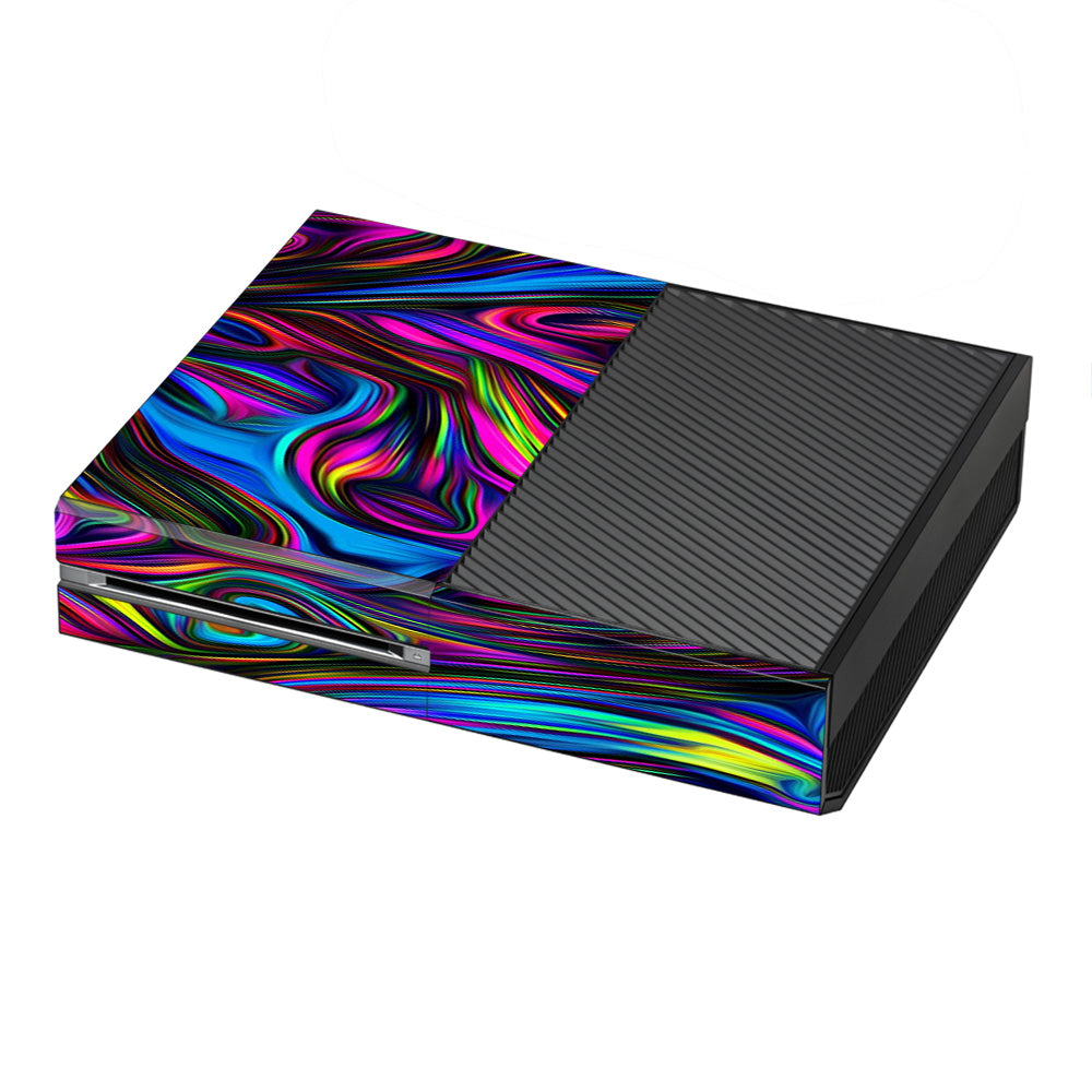  Neon Color Swirl Glass Microsoft Xbox One Skin