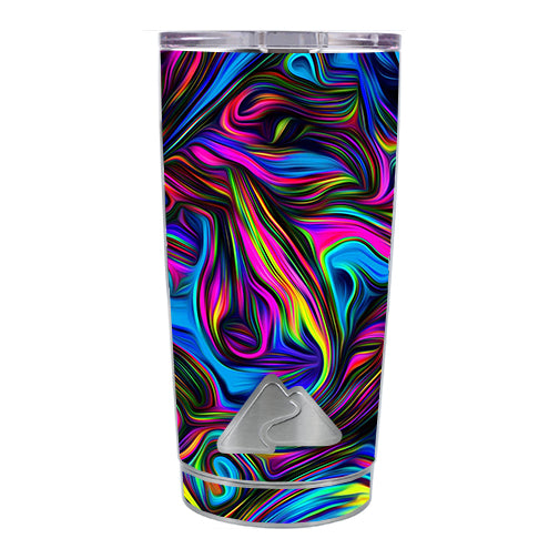  Neon Color Swirl Glass Ozark Trail 20oz Tumbler Skin