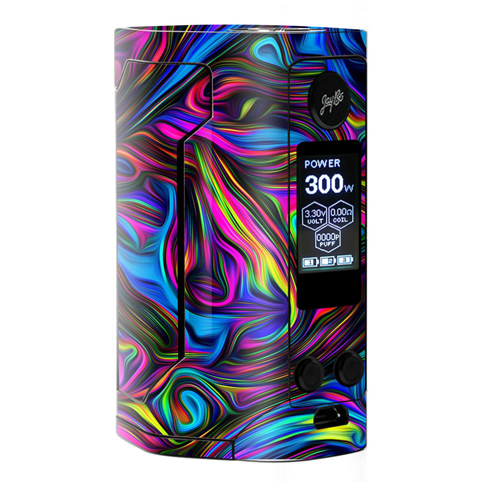  Neon Color Swirl Glass Wismec RX Gen 3 Skin