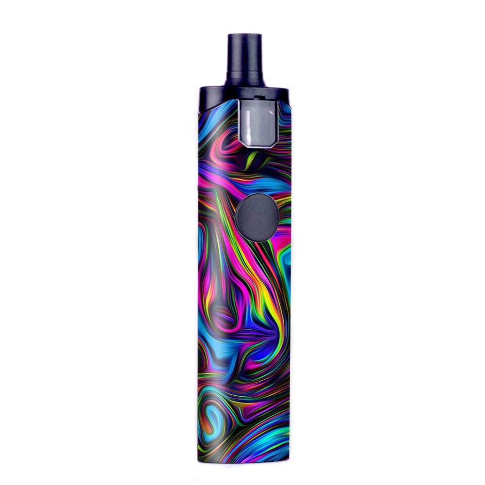  Neon Color Swirl Glass Wismec Motiv Pod Skin