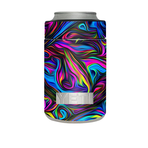  Neon Color Swirl Glass Yeti Rambler Colster Skin