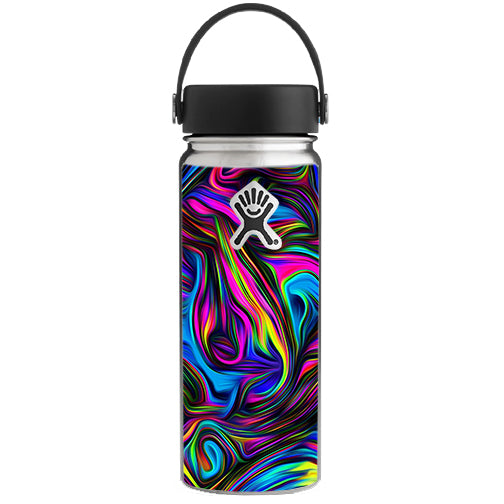  Neon Color Swirl Glass Hydroflask 18oz Wide Mouth Skin